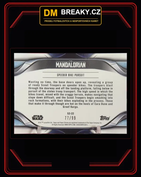 2022 Topps chrome - Mandalorian (limit/99)