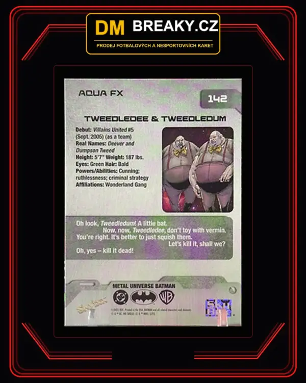 2025 Skybox metal universe - Tweedledee & Tweedledum