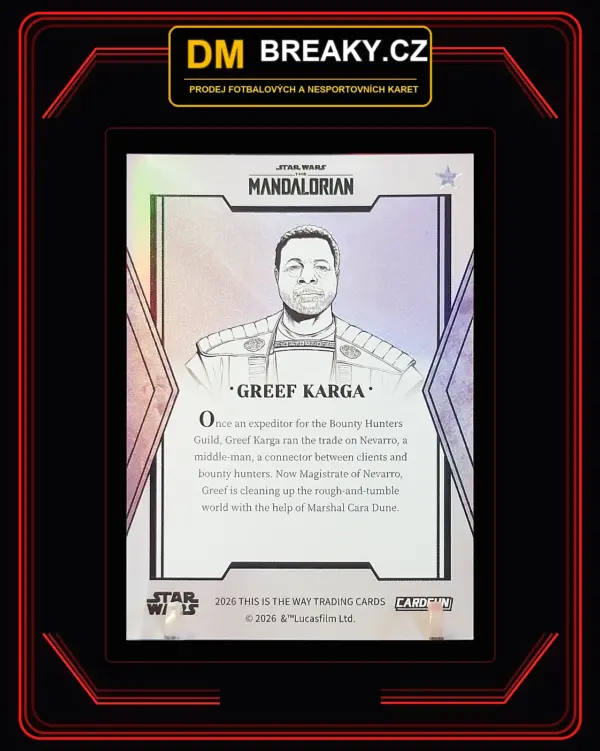 2026 Card.Fun The Mandalorian – This Is The Way - Greef Karga