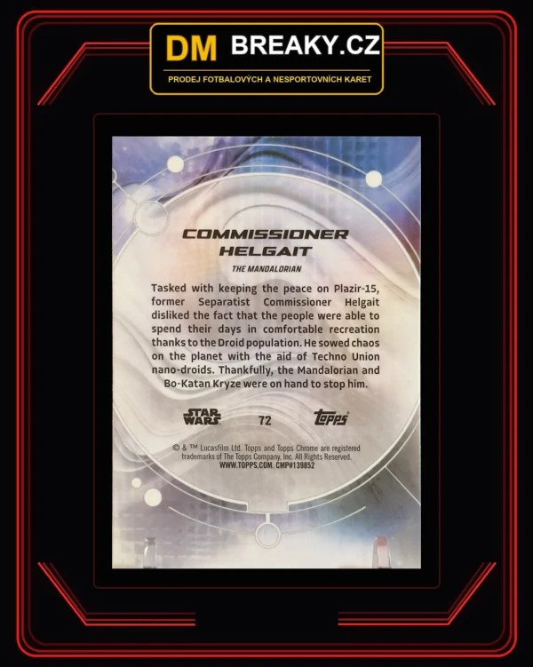 2026 Star Wars chrome - Commissioner Helgait